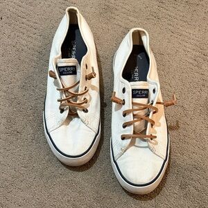 Sperry Men's White Canvas Boat Shoes